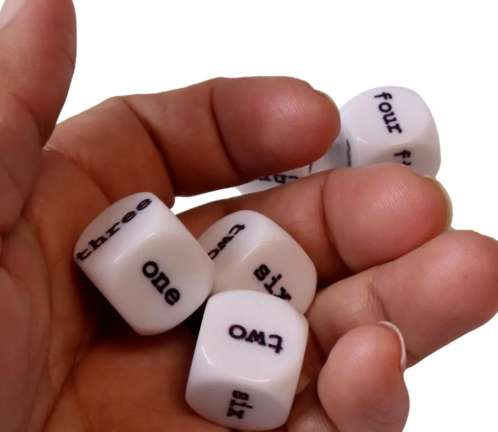 Dé anglais one to six 16 mm