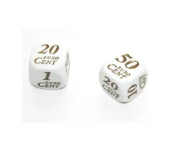 Dé avec centimes euros de 1 à 50 cent