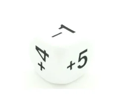 Dé avec points -1+2-2+4+3+5 de 22 mm