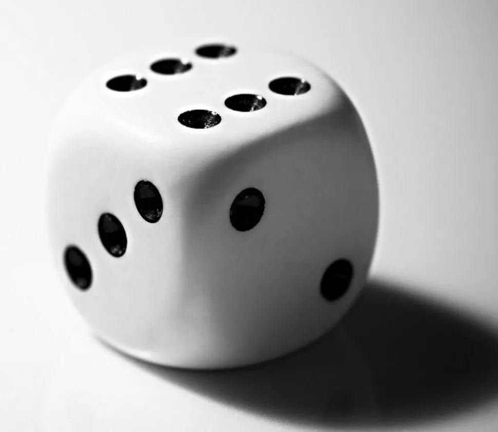 Dé blanc 14 mm de 1 à 6 pour jeu de société