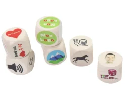 Dé bois 2 cm personnalisé : 6 faces personnalisées avec vos images