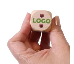 Dé bois 3 cm personnalisé : 6 faces personnalisées avec vos images