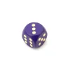 Dé bois violet 16 mm points dorés de 1 à 6 pour jeu de société