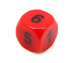 Dé chiffres 115566 en 16 mm couleur à choisir
