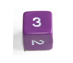 Dé chiffres 14 mm opaques chiffres coins droits à l'unité (couleur au hasard)