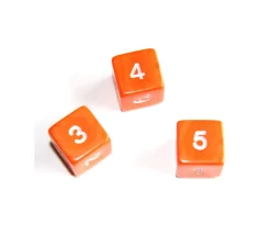 Dé chiffres 14 mm opaques chiffres coins droits à l'unité (couleur au hasard)