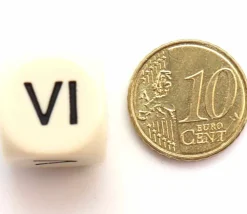 Dé chiffres romains I II III IV V VI