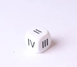 Dé chiffres romains I,II,III,IV,IV,V