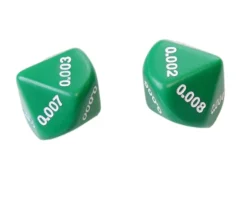 Dé décimal millième 0.001 0.002 0.003 0.004 0.005 0.006 0.007 0.008 0.009