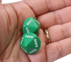 Dé décimal millième 0.001 0.002 0.003 0.004 0.005 0.006 0.007 0.008 0.009