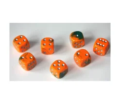 Dé design orange effet artistique 15 mm