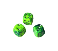 Dé design vert peps effet artistique 15 mm