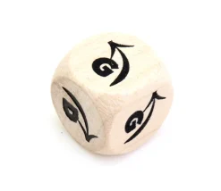 Dé direction flèche droite D/ gauche G en bois 16 mm naturel