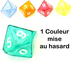Dé double 10 faces avec 1 mini dé 10 faces à l'intérieur (couleur mise au hasard)
