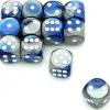 Dé effet argentés bleu 16 mm gemini