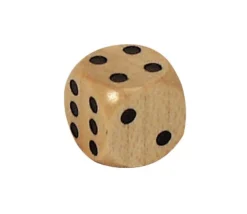 Dé en bois 14 mm de 1 à 6 pour jeu de société