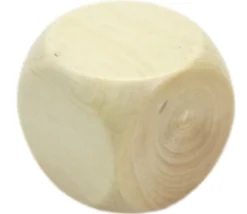 Dé en bois naturel 18 mm neutre buis