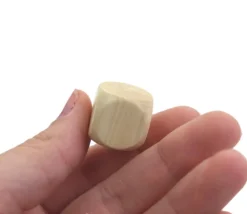Dé en bois naturel 18 mm neutre buis