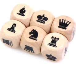 Dé en bois spécial Echecs 16 mm