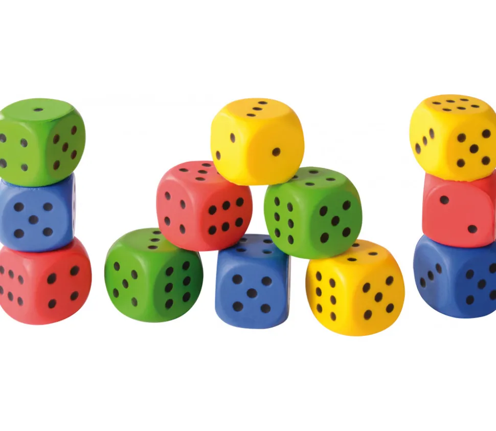 Dé géant 4 cm mousse compacte pour jeu