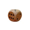 Dé géant classique en bois 42 mm de 1 à 6 pour jeu de société 4 cm