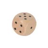 Dé géant classique en bois 40 mm de 1 à 6 pour jeu de société
