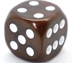 dé marbré 2 cm (couleur mise au hasard)