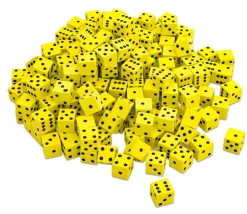 Dé mousse silencieux ultra léger 19 mm jaune