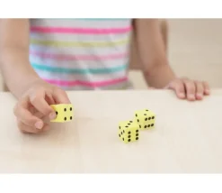 Dé mousse silencieux ultra léger 19 mm jaune