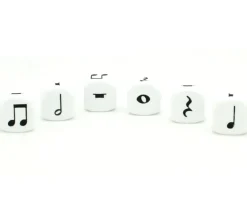 Dé Musique 16 mm notes musicales