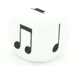 Dé Musique 16 mm notes musicales