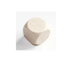 Dé neutre 18 mm en bois sans marquage hêtre