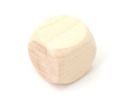 Dé neutre 18 mm en bois sans marquage hêtre