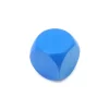 Dé neutre bleu 16 mm en bois sans marquage hêtre à l'unité