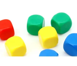 Dé neutre couleur 14 mm plastique à l'unité
