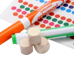 Dé neutre naturel 16 mm en bois sans marquage hêtre à l'unité