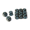 Dé noir ciel étoilé 16 mm chessex points bleus