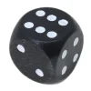 Dé noir en bois 16 mm de 1 à 6 pour jeu de société