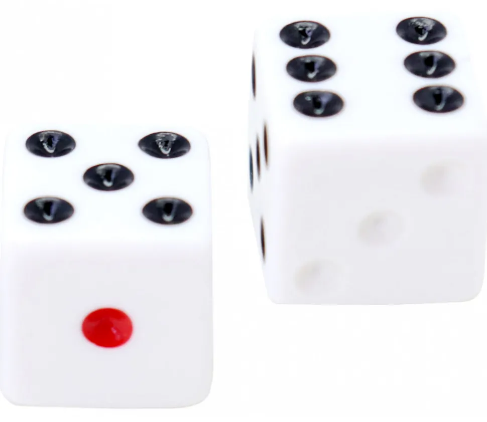 Dé Penumbra : 1 à 6 rouge-blanc-noir