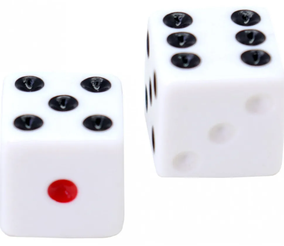 Dé Penumbra : 1 à 6 rouge-blanc-noir