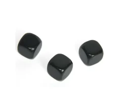 Dé plastique neutre 16 mm à personnaliser NOIR