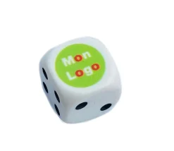 Dé plastique personnalisé 16 mm : 1 face personnalisée avec votre image