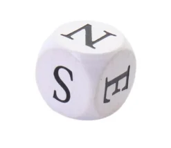Dé points cardinaux en bois 16 mm