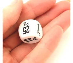 Dé points gagnants 16 mm +1 à +25