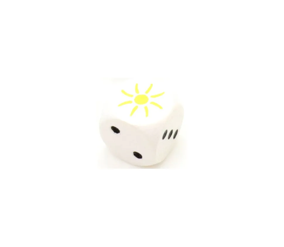 Dé Soleil 23456 en bois 16 mm - Bords arrondis