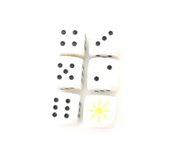 Dé Soleil 23456 en bois 16 mm - Bords arrondis