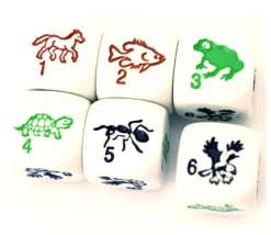 Dé spécial espèces : oiseau, reptile, poisson, batracien, mammifère et insecte