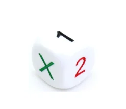 Dé spécial faces 1 1 1 2 X X loterie