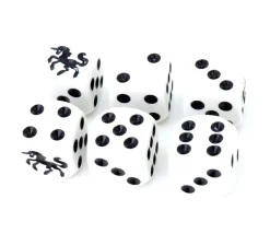 Dé spécial licorne noire 23456 taille 16 mm