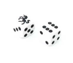 Dé spécial licorne noire 23456 taille 16 mm